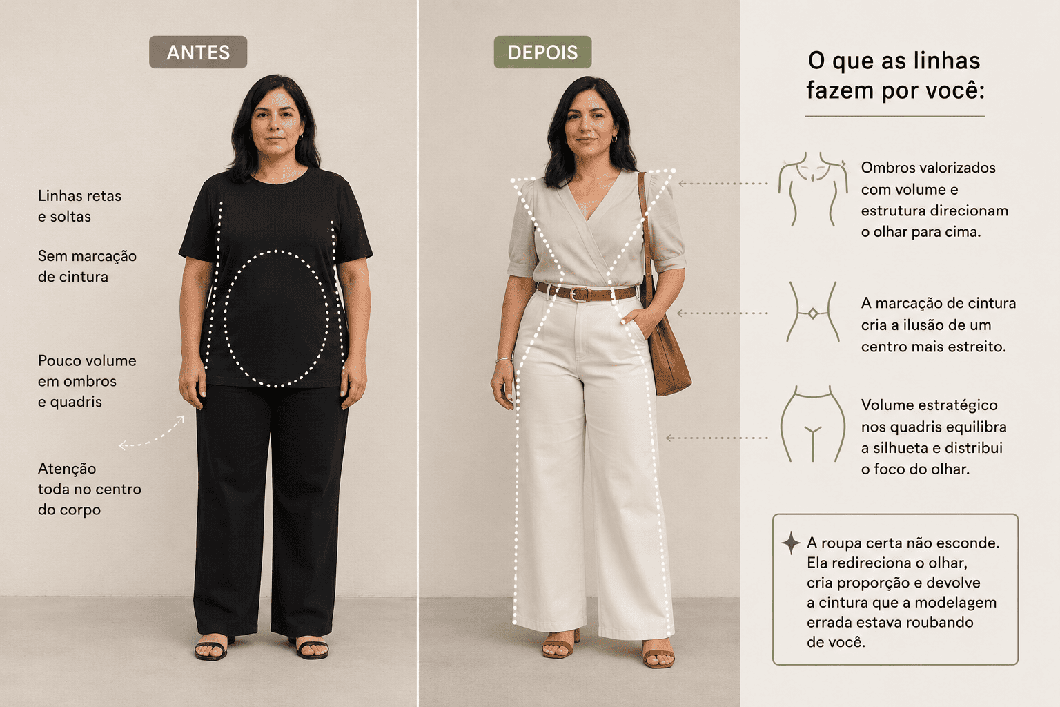 disfarçar barriguinha saliente